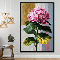 Pink Hydrangea Garden Glow - NicheCanvas