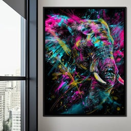 Vibrant Spirit of the Elephant - NicheCanvas