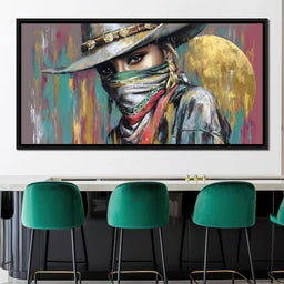 Golden Moon Desert Bandit Muse - NicheCanvas