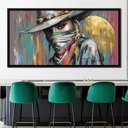 Golden Moon Desert Bandit Muse Canvas Print