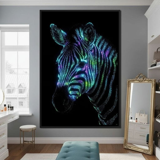 Cosmic Zebra - TooplesArt Canvas Print