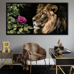 Gentle King Lion Finds Solitude - NicheCanvas