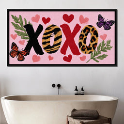 Wild Safari Love XOXO Hearts - NicheCanvas