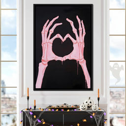 Macabre Heartbeat Skeleton Love - NicheCanvas