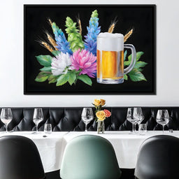 Golden Brew and Blossoms Fusion - NicheCanvas