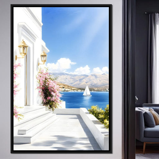 Coastal Sunlit Retreat Canvas Print