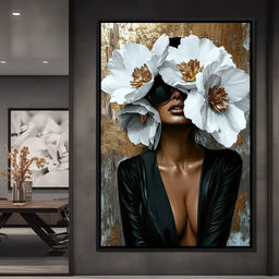 Golden Elegance Floral Expression - Cole Williams - NicheCanvas