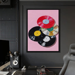 Retro Vinyl Record Pop Splash - NicheCanvas