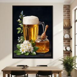 Golden Beer With Honey - NicheCanvas