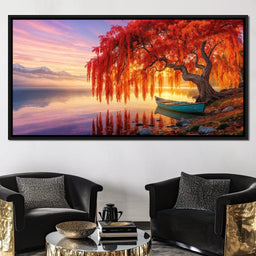 Whispers of the Crimson Willow - TooplesArt - NicheCanvas