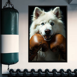 Samoyed Pugilist - NicheCanvas