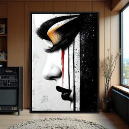 Golden Elegance Abstract Vision - NicheCanvas