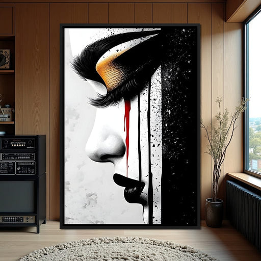 Golden Elegance Abstract Vision Canvas Print