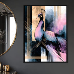 Gilded Plumage Upon Modern Horizons - NicheCanvas