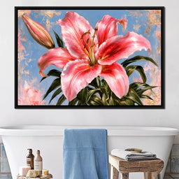 Soft Petals Under A Pale Summer Sky - NicheCanvas