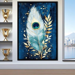 Peacock Plumage Radiance - NicheCanvas