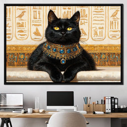 Egyptian Feline Elegance - NicheCanvas