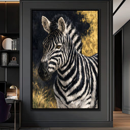 Golden Stripes of the Midnight Plains - NicheCanvas
