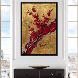 Golden Blossom Ascension - NicheCanvas