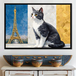 Feline Enchantment in Paris - NicheCanvas