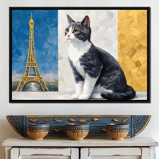 Feline Enchantment in Paris Canvas Print