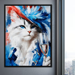 Majestic Feline Celebration - NicheCanvas