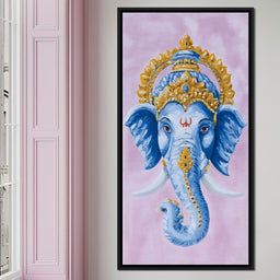 Sacred Blue Ganesha Majesty - NicheCanvas