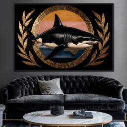 Gilded Shark Triumph Halo - NicheCanvas