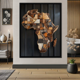 Africa Wooden Art - Johanjjf - NicheCanvas