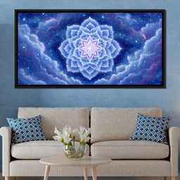 Celestial Lotus Nebula Dance - NicheCanvas