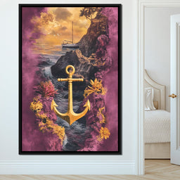 Golden Anchor Coastal Voyage - NicheCanvas