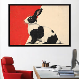Rabbit's Geometric Poise - NicheCanvas