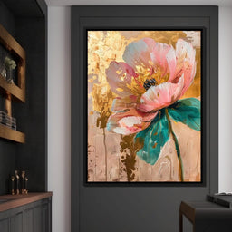 Modern Pink Flower - Wildrose Creations - NicheCanvas