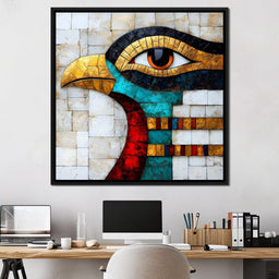 Falcon's Luminous Mosaic - NicheCanvas