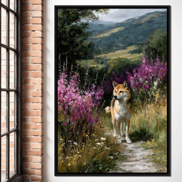 Shiba Meadow Trail Portrait - NicheCanvas