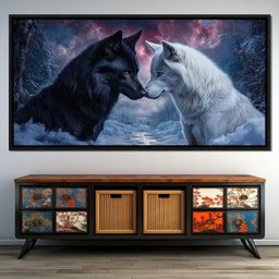 Winter Wolves Couple - NicheCanvas
