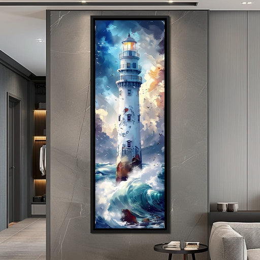 Lighthouse Beacon at Sea Canvas Print