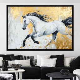 Golden Freedom Gallop - NicheCanvas