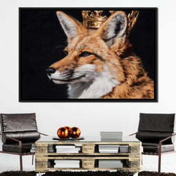 Crowned Fox Majesty Reign - NicheCanvas