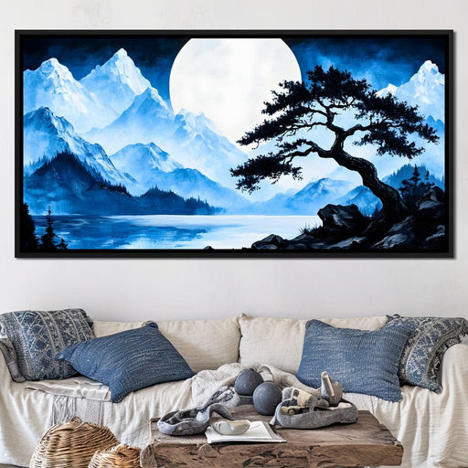 Moonlit Tranquil Peakscape Canvas Print