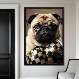 Pug Pugilist - NicheCanvas