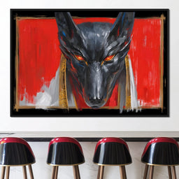 Ancient Jackal Pharaoh Sentinel - NicheCanvas