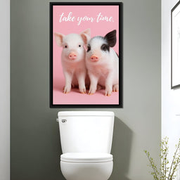 Take Your Time Piglet Pals - NicheCanvas