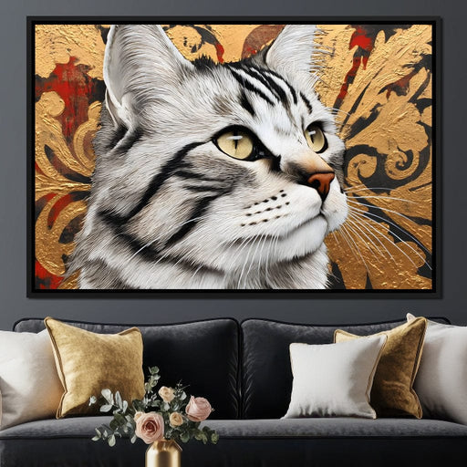 Regal Feline Elegance Captured Canvas Print