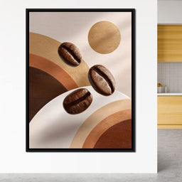 Coffee Dreams in Autumn Tones - NicheCanvas