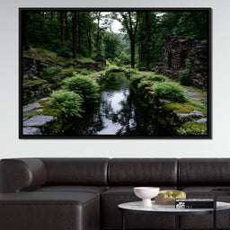 Forest Spring Stone Ruins - NicheCanvas