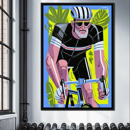 Pedal Power Retro Cyclist - NicheCanvas