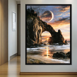 Celestial Arch Over The Golden Tide - NicheCanvas