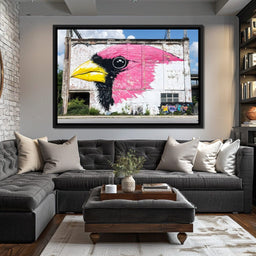 Street Art - Cardinal Bird - NicheCanvas