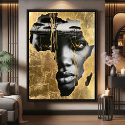 Ancestral Roots Emerging From Gilded Soil - NicheCanvas
